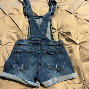 Jean overalls shorts